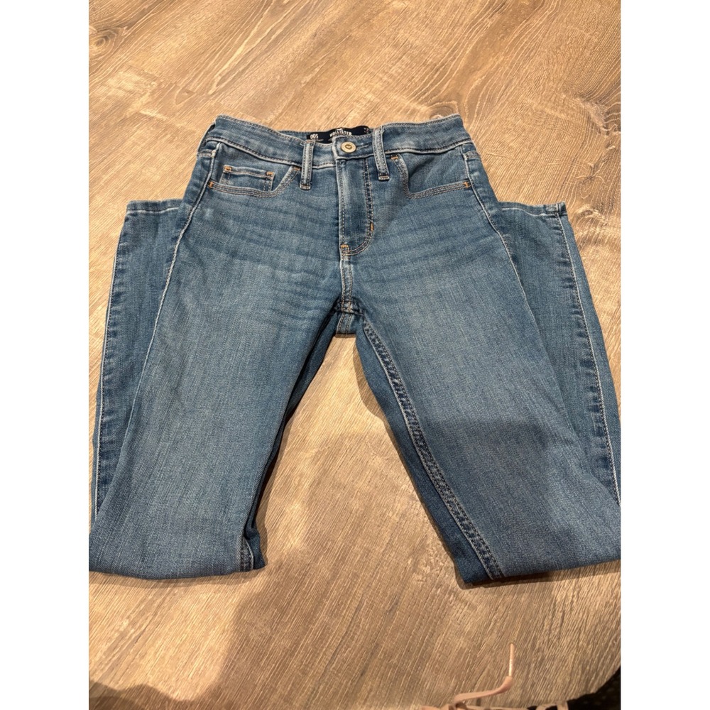 Hollister Womens Mid-Rise Super Skinny Ankle Denim‎ Jeans W23 L26
